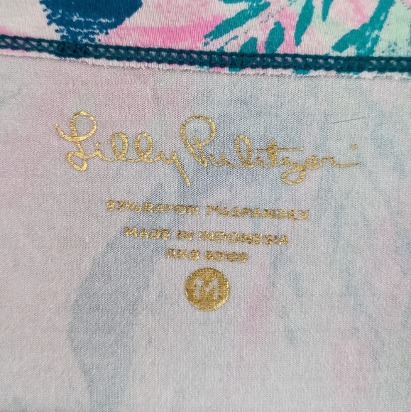 Lilly Pulitzer Sophie Dress Womens Medium Tidal Wave Pans Garden Boatneck Shift - Picture 4 of 6